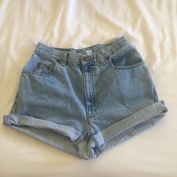 vintage high waisted denim shorts - Picture 1 of 5